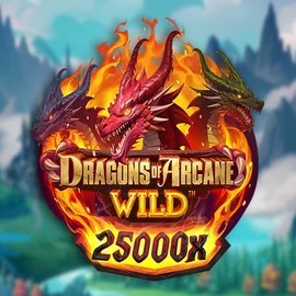 Dragons of Arcane Wild slot logo by Foxium at Jack`s Casino