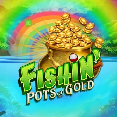 Fishin Pots Of Gold slot logo by Gameburger Studios at Jack`s Casino