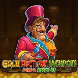 Gold Factory Jackpots Mega Moolah slot visual from Aurum Signature Studios available on jack-casino.eu