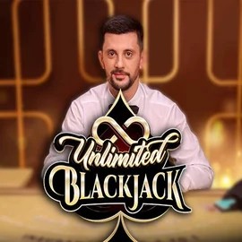 Unlimited Blackjack online game logo by Ezugi on jack-casino.eu
